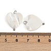 Natural Shell Heart Pendants STAS-D378-34P-3