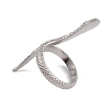 Tarnish Resistant 304 Stainless Steel Snake Open Cuff Ring Findings RJEW-G285-25P-3