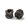 Rack Plating Brass Micro Pave Cubic Zirconia European Beads KK-Q795-03B-2