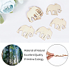 Animal Theme Unfinished Blank Wooden Pendants Set for Painting Arts WOOD-WH0124-26I-6