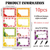 Flower PVC Waterproof Blank Label Stickers STIC-WH0023-008-2