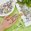 48Pcs 12 Style Natural Labradorite & Cherry Quartz Glass & Aquamarine & Alloy Hair Styling Tools PHAR-FH00003-3