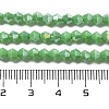 Opaque Solid Color Electroplate Glass Beads Strands EGLA-XCP0001-12B-5