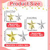 18Pcs 6 Styles Plastic Christmas Treetop Star Ornament AJEW-NB0008-02-2