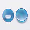 Dyed Oval Natural Blue Agate Cabochons X-G-K020-18x13mm-08-3