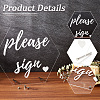 Custom Hexagon Acrylic Plate DIY-WH0240-95-6