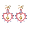 Glass Seed Beads Dangle Stud Earrings EJEW-MZ00396-05-2