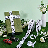Polyester Football Pattern Ribbon OCOR-WH0078-556-4
