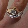 Brass Micro Pave Clear Cubic Zirconia Finger Rings FS-WG8456F-02-1