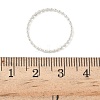 925 Sterling Silver Flat Beaded Finger Rings for Women RJEW-NH0002-01B-S-5