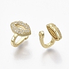 Brass Cubic Zirconia Cuff Earrings EJEW-R114-013G-NF-3