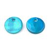 Spray Paint Freshwater Shell Charms SHEL-Q014A-005-2