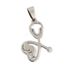 201 Stainless Steel Pendants STAS-D190-09P-1