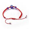 Adjustable Nylon Thread Braided Bead Bracelets BJEW-JB04459-02-3