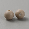 Acrylic Frosted Round Beads FACR-WH0001-06A-06-2