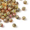 Brass & Alloy & Rhinestone Enamel Beads RB-CBA973B-11A-G-1