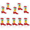 5Pcs Boot Baking Paint Glass Enamel  Beads LAMP-TADJ0001-08I-2