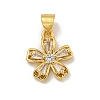 Rack Plating Brass Micro Pave Cubic Zirconia Charms KK-C074-64G-02-1