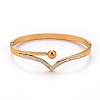 Crystal Rhinestone Wave Hinged Bangle BJEW-G648-04G-1