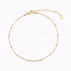 Brass Ball Chain Anklets AJEW-AN00409-1