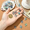 15Pcs 15 Colors Printed Alloy Pendants ENAM-YW0006-44-5