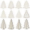 4 Styles Christmas Theme Unfinished Wood Solid Display Decorations DJEW-WH20002-21A-1