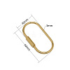 Brass Screw Carabiner Lock Charms KK-ZX025-62C-2