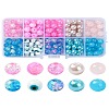 10 Styles Spray Painting & Baking Painted Glass Beads GLAA-YW0003-57-1