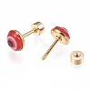 304 Stainless Steel Evil Eye Earlobe Plugs EJEW-H105-12-5