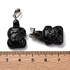 Natural Obsidian Pendants G-B127-06P-06-3