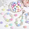 40Pcs Flocking Opaque Acrylic Beads OACR-PA0001-95-4