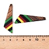 Jamaican Colour Epoxy Resin & Walnut Wood Pendants RESI-N039-122I-3