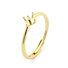 Flat Round Brass Adjustable Ring Settings LS-KK-G527-01B-G-1
