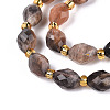 Natural Black Sunstone Beads Strands G-N342-35-8x6-08-4
