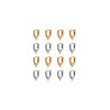 DICOSMETIC 16Pcs 2 Colors Brass Micro Pave Cubic Zirconia Huggie Hoop Earring Findings KK-DC0002-76-6