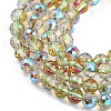 Electroplate Transparent Glass Beads EGLA-B013-02A-AB18-3