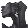 304 Stainless Steel Musical Note Dangle Earrings EJEW-MZ00619-3