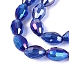 Electroplate Transparent Glass Beads Strands LS-GL-N002-01A-A14-3