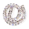 Electroplate Transparent Glass Beads Strands EGLA-N022-04A-D17-2