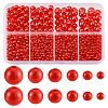1113Pcs 6 Styles Imitation Pearl Resin Beads Strands RESI-PH0002-29-1