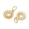 Brass Micro Pave Cubic Zirconia Pendants KK-D386-16G-01-2