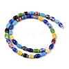 Handmade Millefiori Glass Oval Beads Strands LK-Z001-02A-07-4