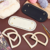 2Pcs 2 Colors Oval PU Leather Knitting Crochet Bags Nail Bottom Shaper Pads DIY-PH0029-30A-4