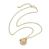 Crystal Stone Cage Pendant Necklaces NJEW-JN04760-01-2