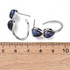 Valentine's Day Heart Natural & Synthetic Mixed Stone Stud Earrings EJEW-T053-01P-4