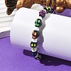 Halloween Skull Acrylic Beaded Stretch Bracelets BJEW-JB14347-02-2