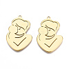 Ion Plating(IP) 201 Stainless Steel Pendants STAS-N098-070LG-3