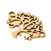 304 Stainless Steel Connector Charms STAS-D013-02C-G-2