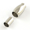 Smooth Surface 316 Surgical Stainless Steel Magnetic Clasps with Glue-in Ends STAS-R074-20-3