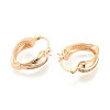 Brass Micro Pave Cubic Zirconia Heart Hoop Earrings EJEW-T048-36G-3